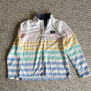 Vineyard Vines Pastel Striped Quarter-Zip Pullover - Mint, Yellow, Blue, Pink